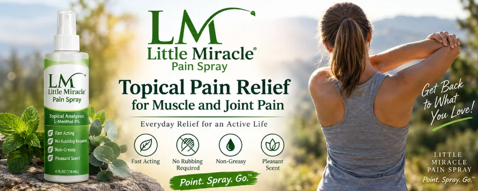 topical pain relief for muscle and joint pain - Little Miracle Pain Spray